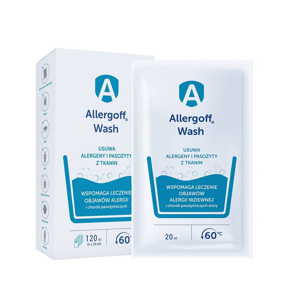 Allergoff WASH, dodatek do prania 6x20 ml, ALLERGOFF®