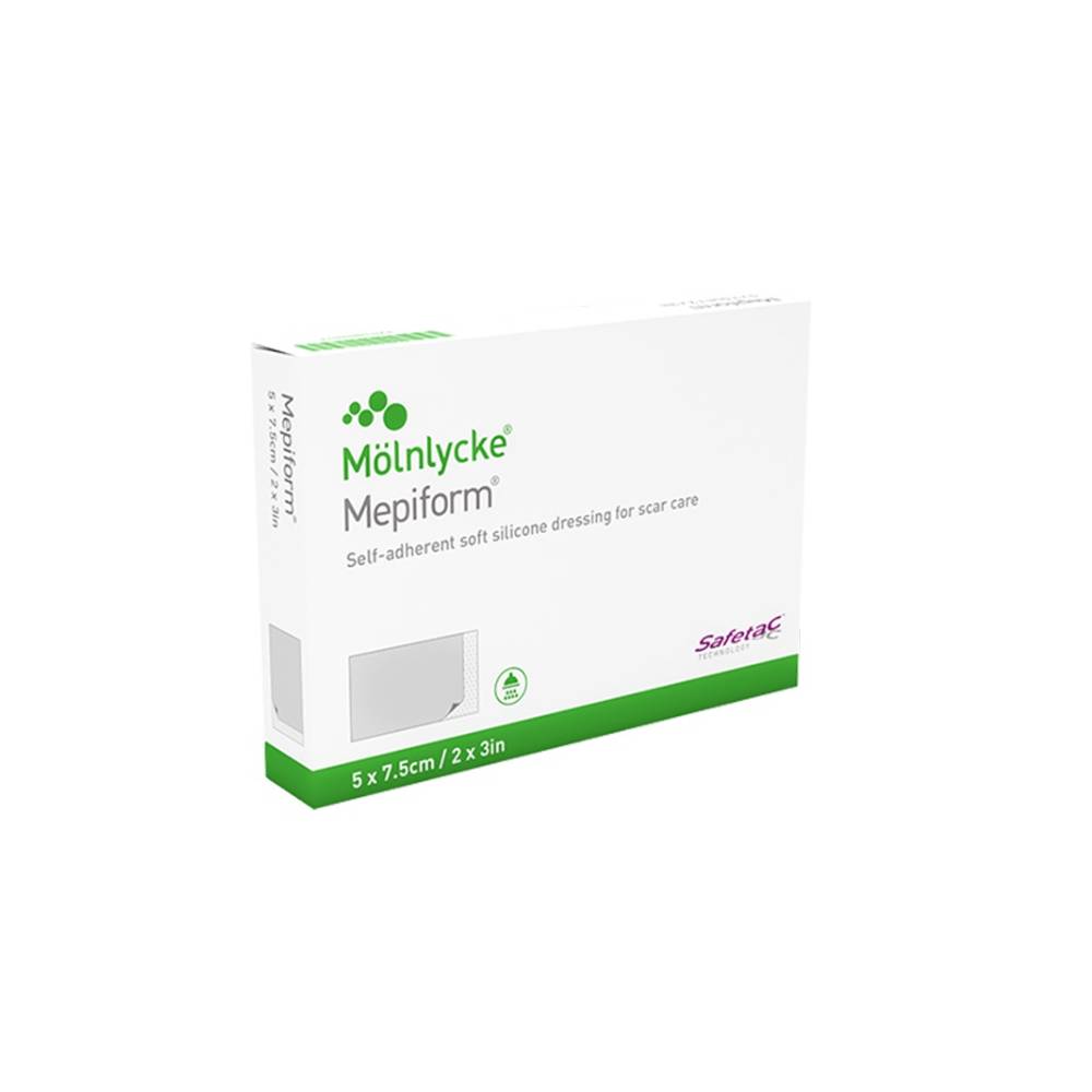 Mepiform® Samoprzylegający opatrunek silikonowy do pielęgnacji blizn (5 szt/op), Mölnlycke