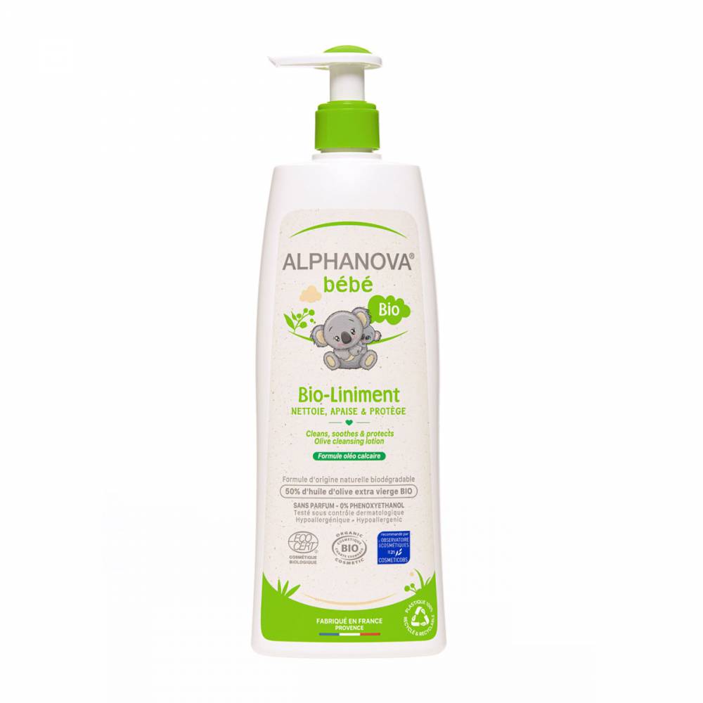 Organiczna oliwka z wodą wapienną do mycia i kąpieli, 500 ml Alphanova Bebe