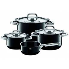 Zestaw 4 elementowy z rondelkiem Silargan Nature Black Silit