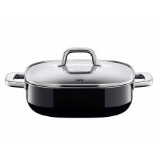 Garnek niski 4,4 Quadro Black 22 cm indukcja Silargan Silit