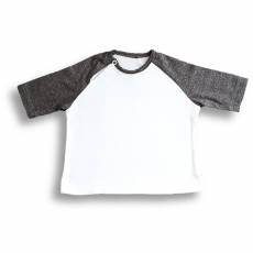 T-shirt  BAMBUS, biało-szary Nanaf Organic