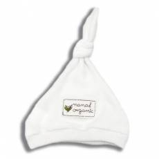 Czapka z supełkiem, BASIC biała Nanaf Organic