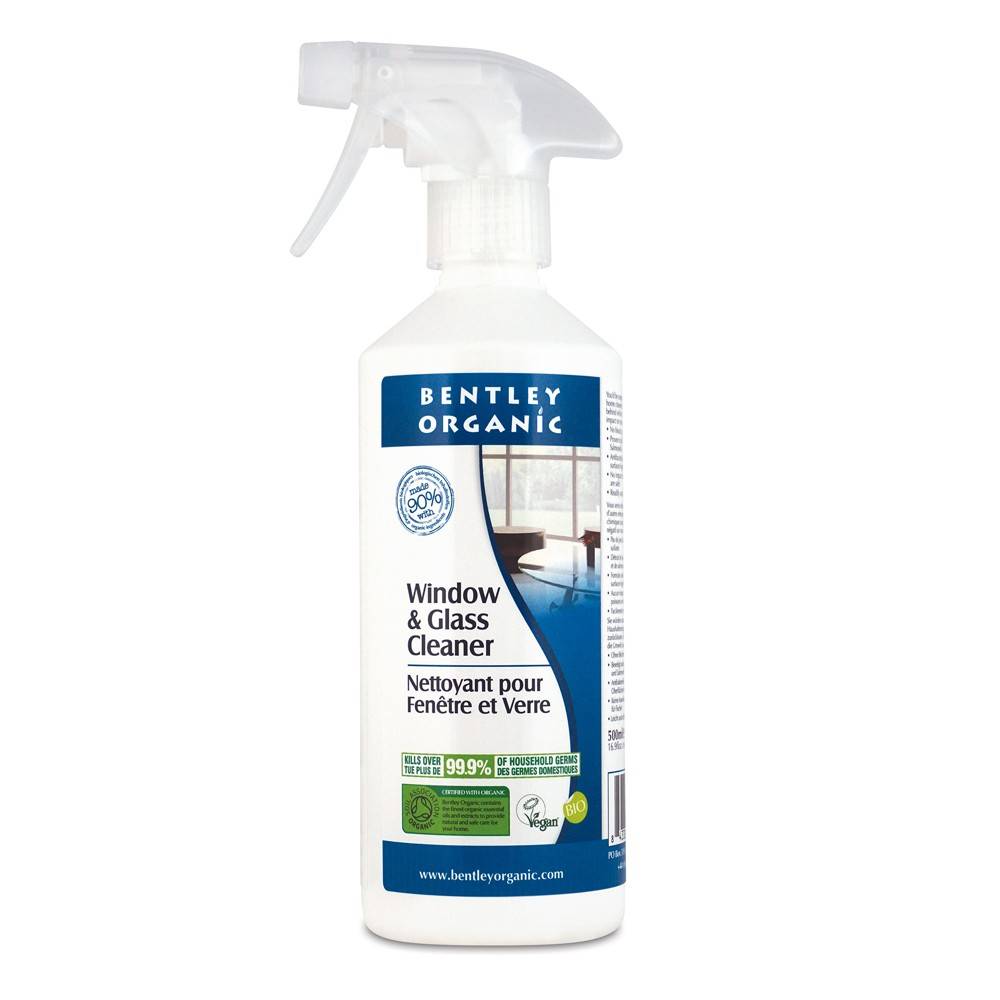 Środek do Czyszczenia Szyb i Luster - Spray na bazie octu i cytrusów Bentley Organic, 500 ml