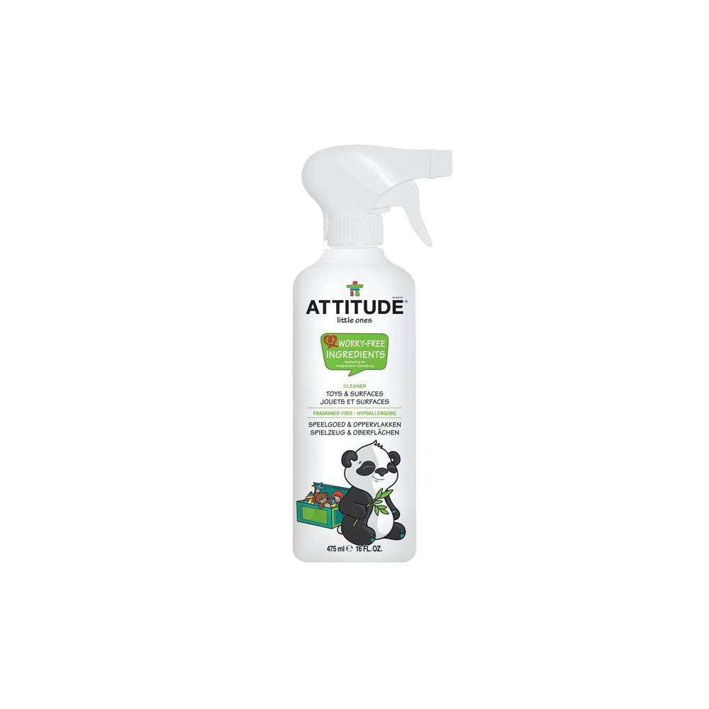 Spray do czyszczenia zabawek i powierzchni w pokoju dziecka Bezzapachowy (fragrance free) 475 ml- Attitude