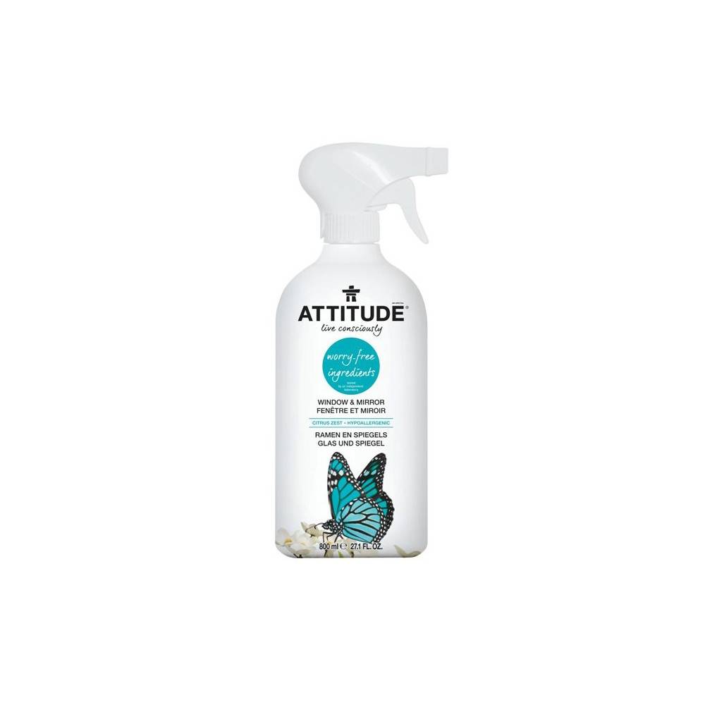 Płyn do mycia szyb i luster Skórka Cytrynowa (Citrus Zest) 800 ml- Attitude