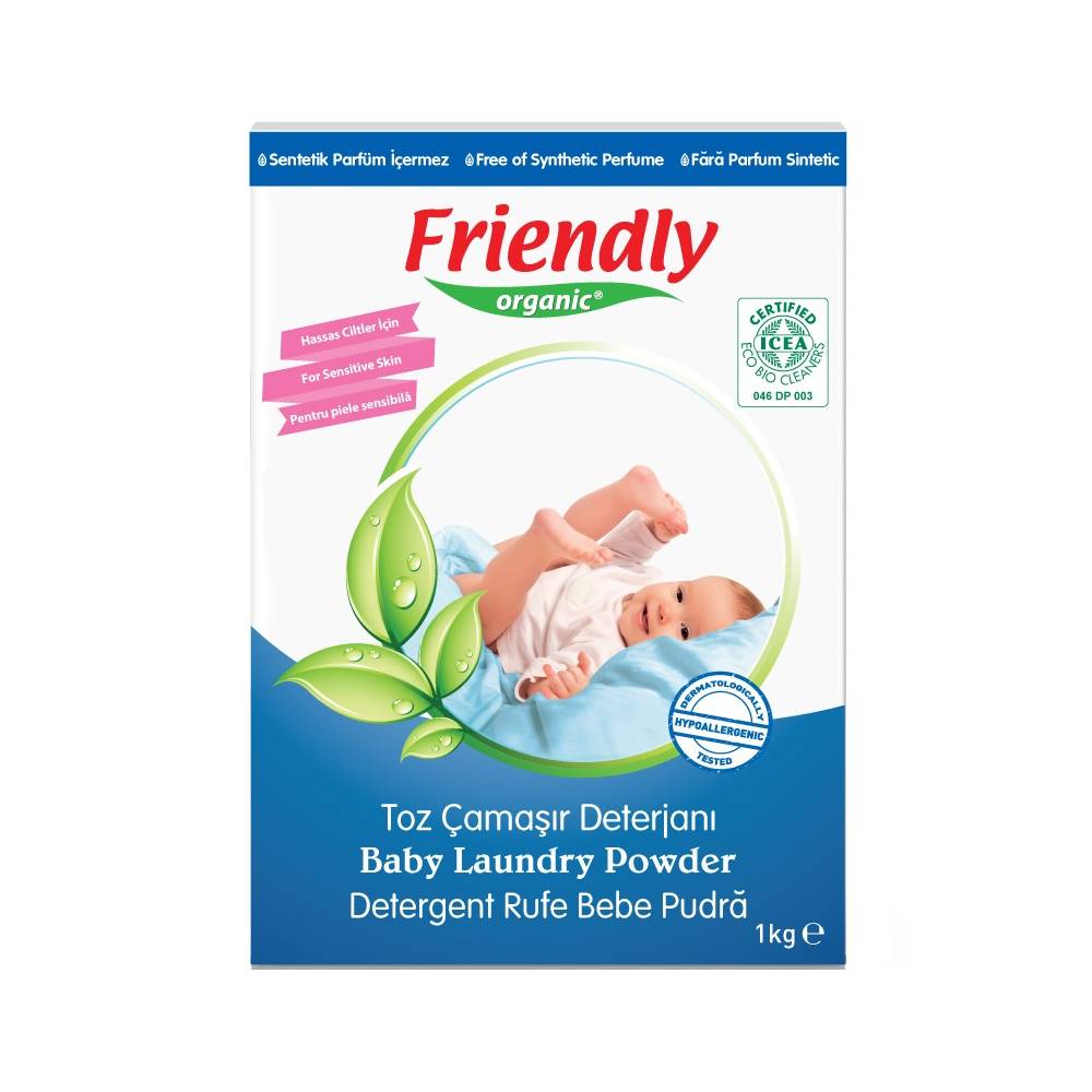 Proszek do prania ubranek dziecięcych, 1kg- Friendly Organic