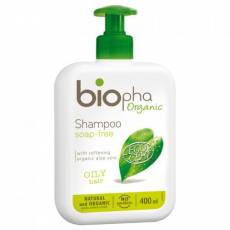 Szampon do włosów przetłuszczających się z ALOE VERA, ROZMARYNEM i CYTRYNĄ, butelka z pompką 400 ml BIOpha
