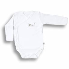 Body kimono z długim rękawem, BASIC białe Nanaf Organic