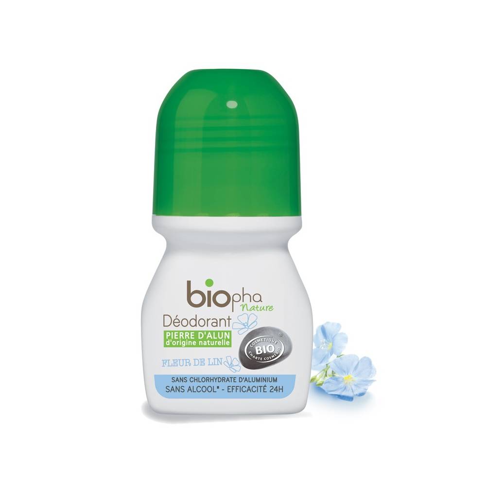 Dezodorant ałunowy kwiat Lnu 50ml BIOpha