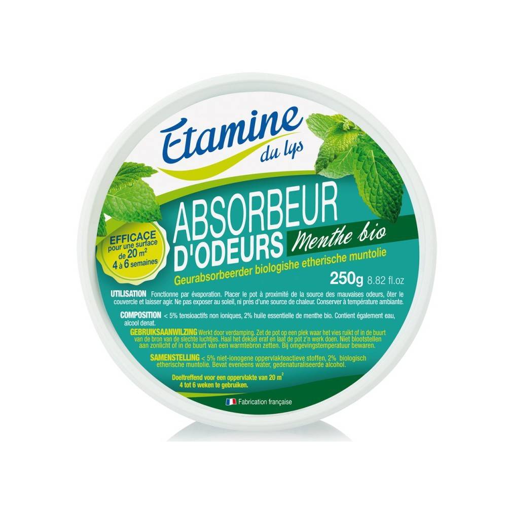 Odświeżacz powietrza i neutralizator zapachów organiczna mięta 250 g- Etamine du Lys