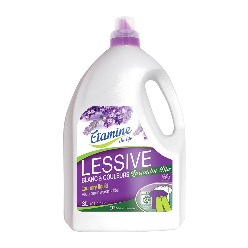 Płyn do prania tkanin kolorowych i białych organiczna lawenda i pomarańcza, 3 l- Etamine du Lys