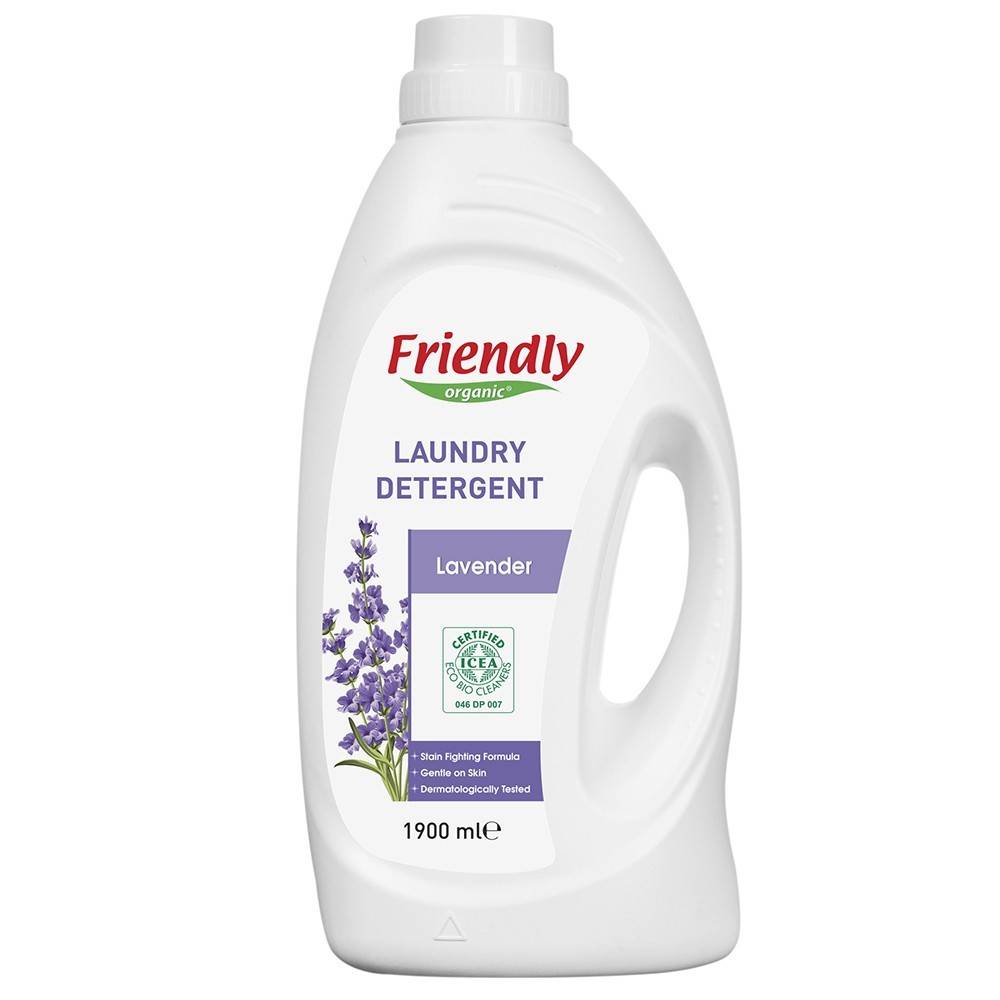 Płyn do prania ubrań, lawendowy, 1L, 20 prań- Friendly Organic