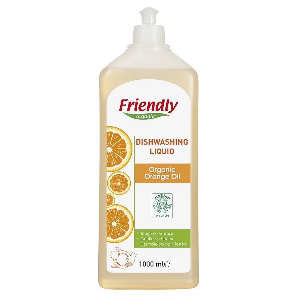 Płyn do mycia naczyń, pomarańczowy, 1000 ml- Friendly Organic