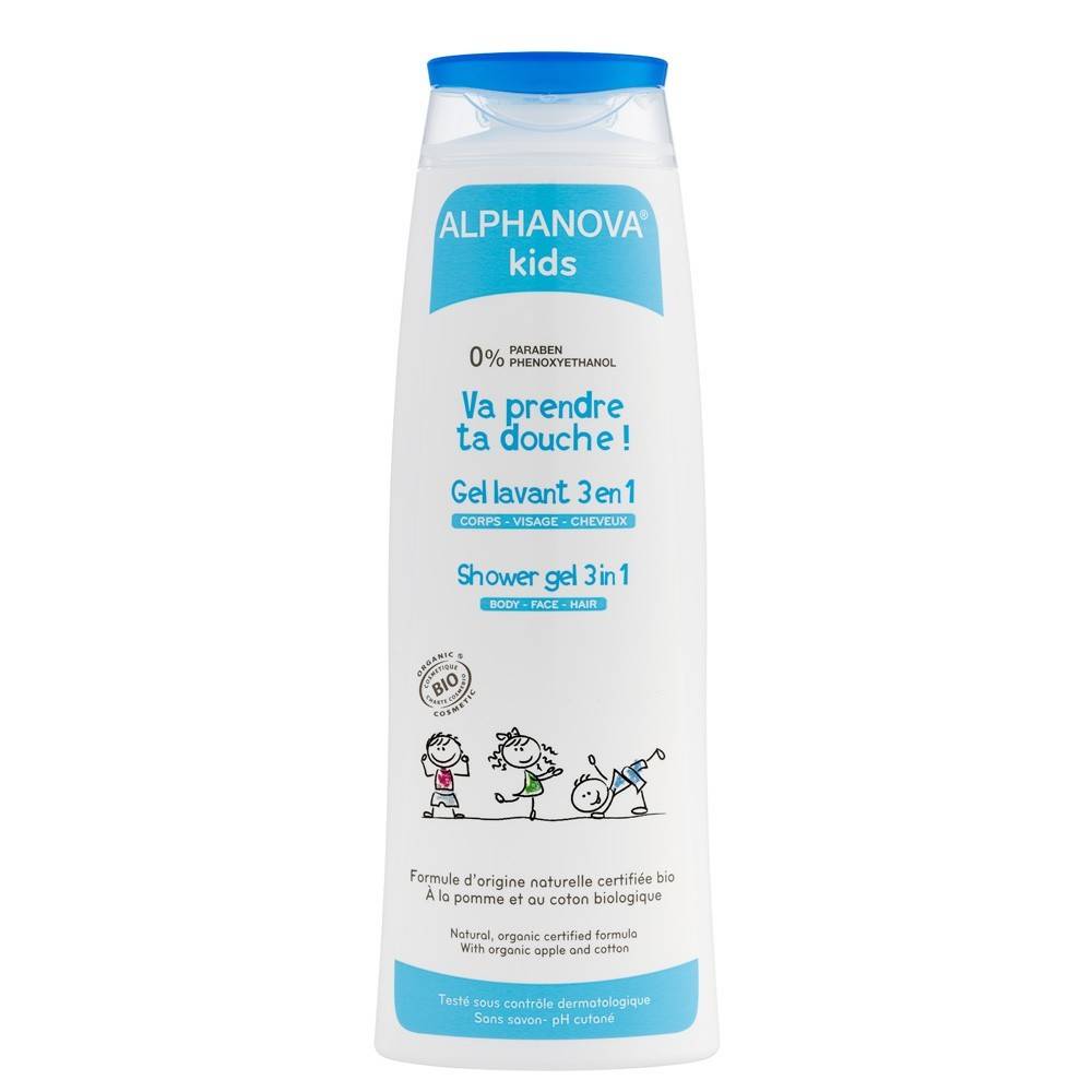 Żel 3 w 1 do mycia ciała i włosów, 250 ml Alphanova Kids