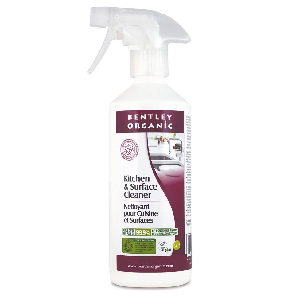 Środek do Czyszczenia Powierzchni (Kuchennych i innych) - antybakteryjny i bezpieczny spray Bentley Organic, 500 ml