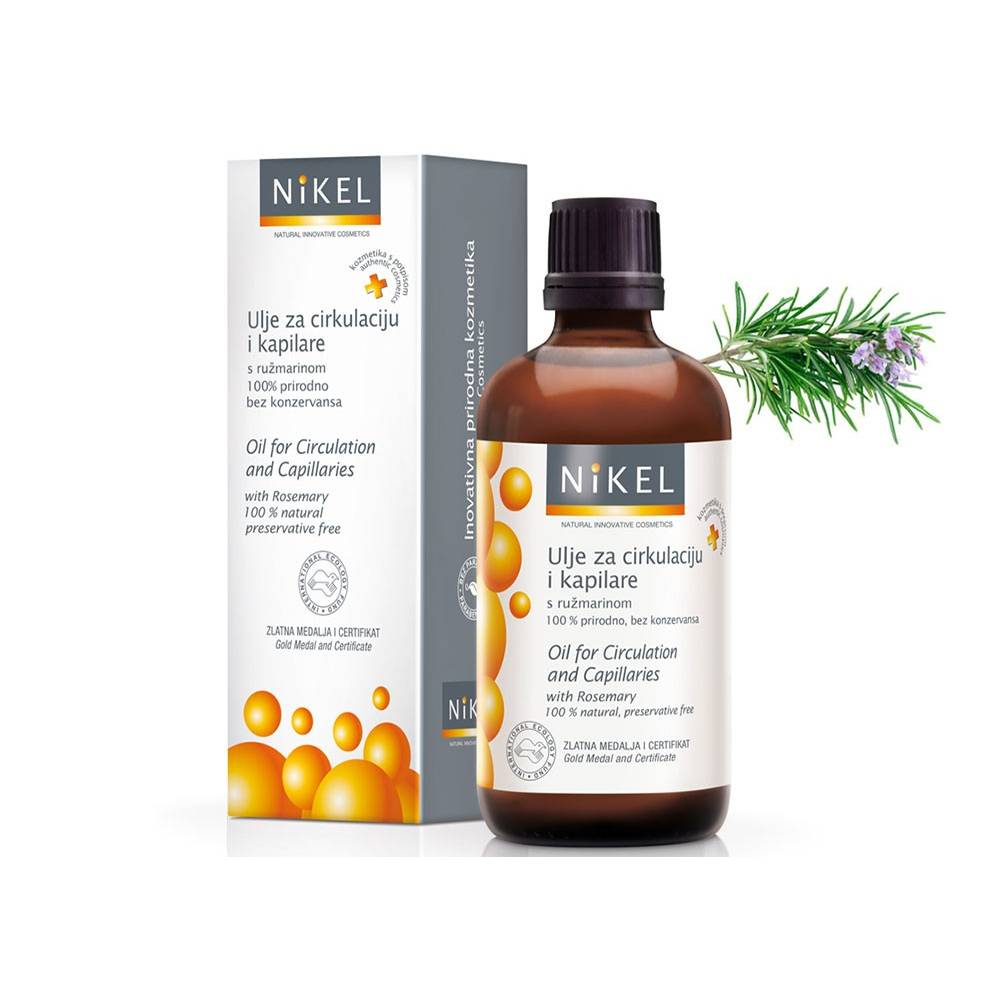 Olejek z liści Rozmarynu poprawiający mikrocyrkulację krwi i niwelujący uczucie ciężkich nóg,100% naturalny,100 ml, NIKEL