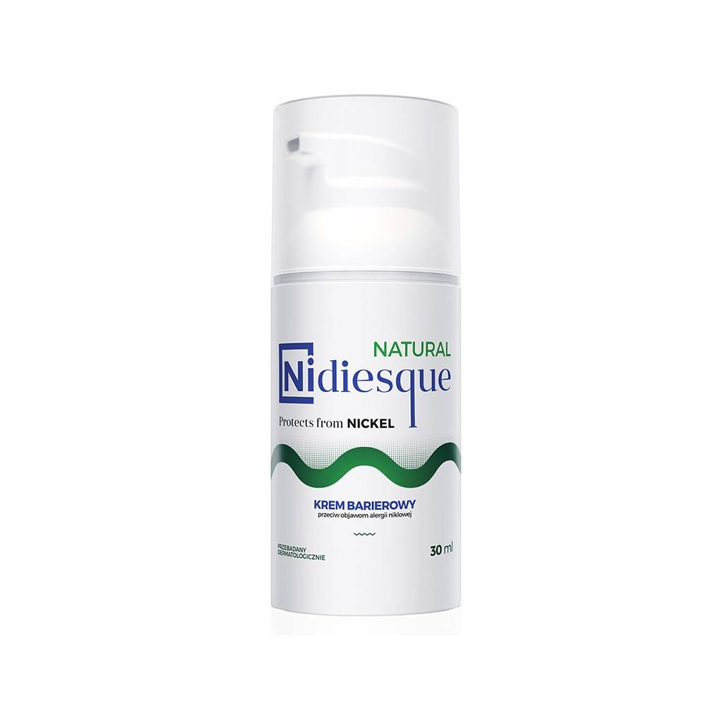 NIDIESQUE NATURAL, Barierowy krem do twarzy i ciała przeciw objawom alergii niklowej, 30 ml, KF Niccolum